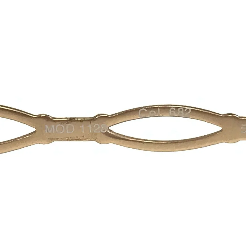 Cazal Eyeglasses Frames MOD.1128 COL.682 Gold Round Half Rim 50-21-135